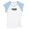 Bella Women's Baby Rib Contrast Cap-Sleeve Raglan T-Shirt Thumbnail