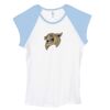 Bella Women's Baby Rib Contrast Cap-Sleeve Raglan T-Shirt Thumbnail