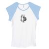 Bella Women's Baby Rib Contrast Cap-Sleeve Raglan T-Shirt Thumbnail