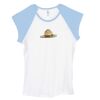 Bella Women's Baby Rib Contrast Cap-Sleeve Raglan T-Shirt Thumbnail