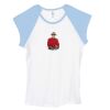 Bella Women's Baby Rib Contrast Cap-Sleeve Raglan T-Shirt Thumbnail