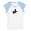 Bella Women's Baby Rib Contrast Cap-Sleeve Raglan T-Shirt Thumbnail