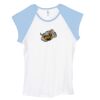 Bella Women's Baby Rib Contrast Cap-Sleeve Raglan T-Shirt Thumbnail