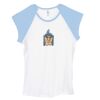 Bella Women's Baby Rib Contrast Cap-Sleeve Raglan T-Shirt Thumbnail