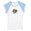 Bella Women's Baby Rib Contrast Cap-Sleeve Raglan T-Shirt Thumbnail