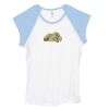 Bella Women's Baby Rib Contrast Cap-Sleeve Raglan T-Shirt Thumbnail