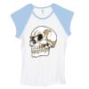 Bella Women's Baby Rib Contrast Cap-Sleeve Raglan T-Shirt Thumbnail