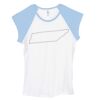 Bella Women's Baby Rib Contrast Cap-Sleeve Raglan T-Shirt Thumbnail