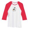 Bella Women's Baby Rib Contrast 3/4-Sleeve Raglan T-Shirt  Thumbnail