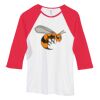 Bella Women's Baby Rib Contrast 3/4-Sleeve Raglan T-Shirt  Thumbnail