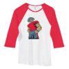 Bella Women's Baby Rib Contrast 3/4-Sleeve Raglan T-Shirt  Thumbnail