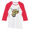 Bella Women's Baby Rib Contrast 3/4-Sleeve Raglan T-Shirt  Thumbnail