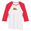 Bella Women's Baby Rib Contrast 3/4-Sleeve Raglan T-Shirt  Thumbnail