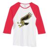 Bella Women's Baby Rib Contrast 3/4-Sleeve Raglan T-Shirt  Thumbnail