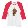 Bella Women's Baby Rib Contrast 3/4-Sleeve Raglan T-Shirt  Thumbnail