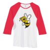 Bella Women's Baby Rib Contrast 3/4-Sleeve Raglan T-Shirt  Thumbnail