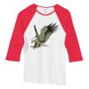 Bella Women's Baby Rib Contrast 3/4-Sleeve Raglan T-Shirt  Thumbnail