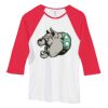 Bella Women's Baby Rib Contrast 3/4-Sleeve Raglan T-Shirt  Thumbnail