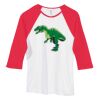 Bella Women's Baby Rib Contrast 3/4-Sleeve Raglan T-Shirt  Thumbnail