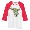 Bella Women's Baby Rib Contrast 3/4-Sleeve Raglan T-Shirt  Thumbnail