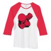 Bella Women's Baby Rib Contrast 3/4-Sleeve Raglan T-Shirt  Thumbnail