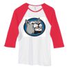 Bella Women's Baby Rib Contrast 3/4-Sleeve Raglan T-Shirt  Thumbnail