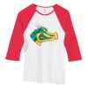 Bella Women's Baby Rib Contrast 3/4-Sleeve Raglan T-Shirt  Thumbnail