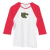 Bella Women's Baby Rib Contrast 3/4-Sleeve Raglan T-Shirt  Thumbnail