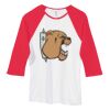 Bella Women's Baby Rib Contrast 3/4-Sleeve Raglan T-Shirt  Thumbnail