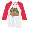 Bella Women's Baby Rib Contrast 3/4-Sleeve Raglan T-Shirt  Thumbnail