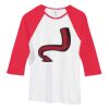 Bella Women's Baby Rib Contrast 3/4-Sleeve Raglan T-Shirt  Thumbnail