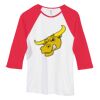 Bella Women's Baby Rib Contrast 3/4-Sleeve Raglan T-Shirt  Thumbnail