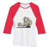 Bella Women's Baby Rib Contrast 3/4-Sleeve Raglan T-Shirt  Thumbnail