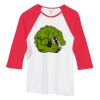 Bella Women's Baby Rib Contrast 3/4-Sleeve Raglan T-Shirt  Thumbnail