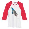 Bella Women's Baby Rib Contrast 3/4-Sleeve Raglan T-Shirt  Thumbnail