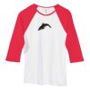 Bella Women's Baby Rib Contrast 3/4-Sleeve Raglan T-Shirt  Thumbnail