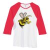 Bella Women's Baby Rib Contrast 3/4-Sleeve Raglan T-Shirt  Thumbnail