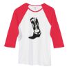 Bella Women's Baby Rib Contrast 3/4-Sleeve Raglan T-Shirt  Thumbnail