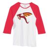 Bella Women's Baby Rib Contrast 3/4-Sleeve Raglan T-Shirt  Thumbnail