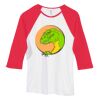 Bella Women's Baby Rib Contrast 3/4-Sleeve Raglan T-Shirt  Thumbnail