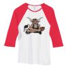 Bella Women's Baby Rib Contrast 3/4-Sleeve Raglan T-Shirt  Thumbnail