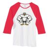 Bella Women's Baby Rib Contrast 3/4-Sleeve Raglan T-Shirt  Thumbnail