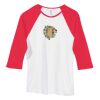 Bella Women's Baby Rib Contrast 3/4-Sleeve Raglan T-Shirt  Thumbnail