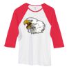 Bella Women's Baby Rib Contrast 3/4-Sleeve Raglan T-Shirt  Thumbnail