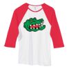 Bella Women's Baby Rib Contrast 3/4-Sleeve Raglan T-Shirt  Thumbnail