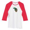 Bella Women's Baby Rib Contrast 3/4-Sleeve Raglan T-Shirt  Thumbnail