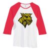 Bella Women's Baby Rib Contrast 3/4-Sleeve Raglan T-Shirt  Thumbnail