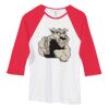 Bella Women's Baby Rib Contrast 3/4-Sleeve Raglan T-Shirt  Thumbnail