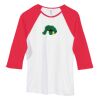 Bella Women's Baby Rib Contrast 3/4-Sleeve Raglan T-Shirt  Thumbnail