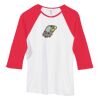 Bella Women's Baby Rib Contrast 3/4-Sleeve Raglan T-Shirt  Thumbnail